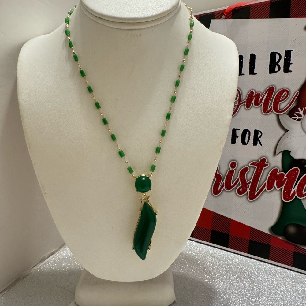 ORANGE BEADED MALA NECKLACE STATEMENT NECKLACE - Picture 3 of 4